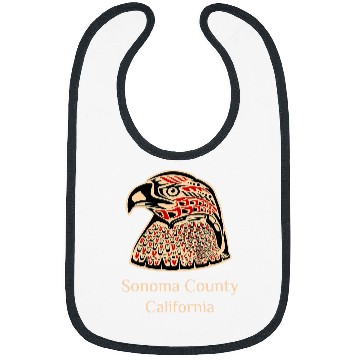 Discover Sonoma County CA Eagle Native American Indian Haida PNW Bibs