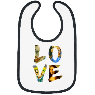 Discover LOVE Art Painting Lover Bibs
