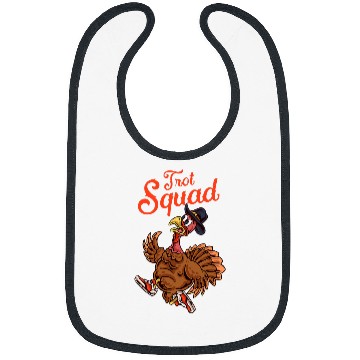 Discover Turkey Trot Squad Funny Thanksgiving Run Cute Matching Bibs