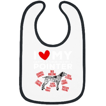 Discover I Love My German Shorthaired Pointer GSP Dog Bibs