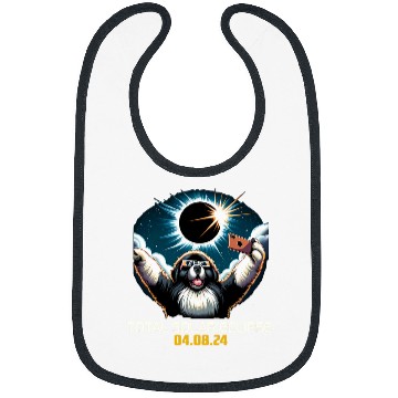 Discover Newfoundland Dog Selfie Solar Eclipse Bibs