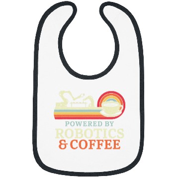 Discover Robot Robotics Engineer Coffee Retro vintages Powered By Bibs