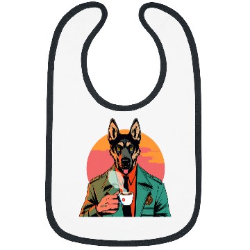 Discover German Shepherd Coffee Funny Dog Beverage Bibs