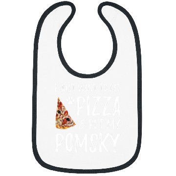 Discover Pomsky Dog Lover Pizza Funny Dog Mom Gift Bibs