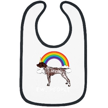 Discover Rainbow German Shorthaired Pointer Ew People Unicorns Dog Bibs
