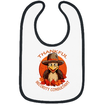 Discover Security Consultant Funny Thanksgiving Turkey Fall Bibs