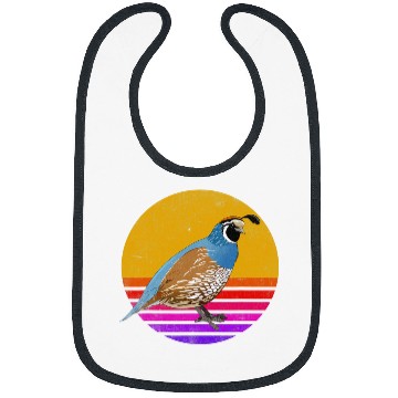 Discover Quail Bird Lover Retro vintages Quail Bibs