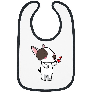 Discover Miniature Bull Terrier Dog Kisses Bibs