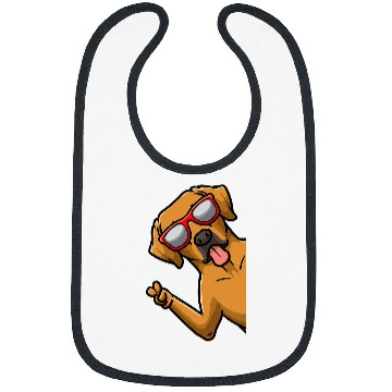 Discover Rhodesian Ridgeback Dog From Side With Sunglasses Bibs