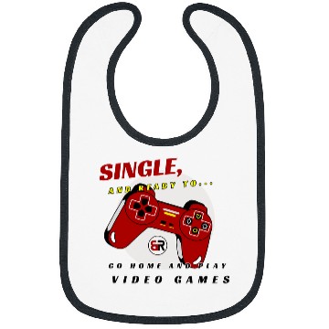 Discover Single and Ready to    Video Game Bibs