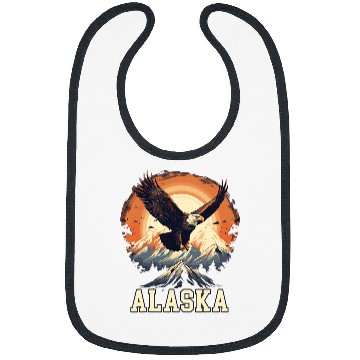 Discover Glacier Mountain Landscape Alaskan Wildlife Alaska Eagle Bibs
