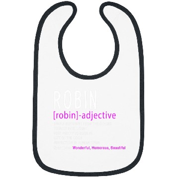 Discover Womens Personalized Name Description Robin Bibs
