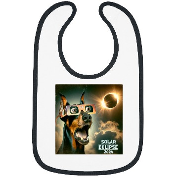Discover Funny Selfie Doberman Pinscher Womens Mens Solar Eclipse Bibs