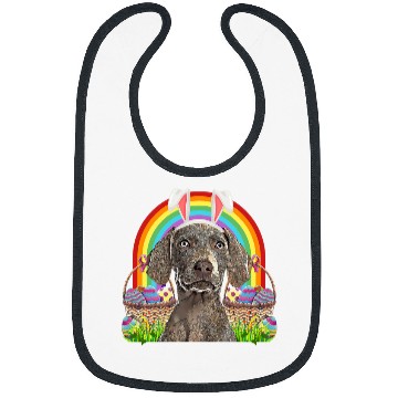 Discover Weimaraner Dog Easter Bunny Egg Hunt Bibs