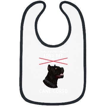 Discover I love my husband Cane Corso Bibs
