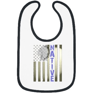 Discover Native American Day vintages Flag USA 1 Bibs