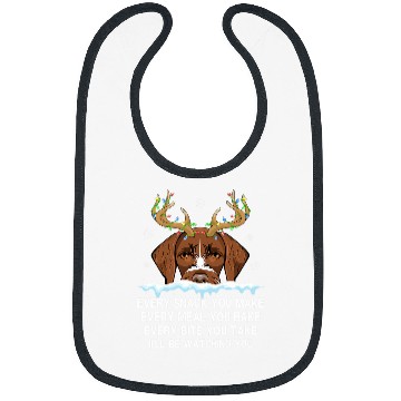Discover Reindeer German Wirehaired Pointer Every Snack You Make Bibs