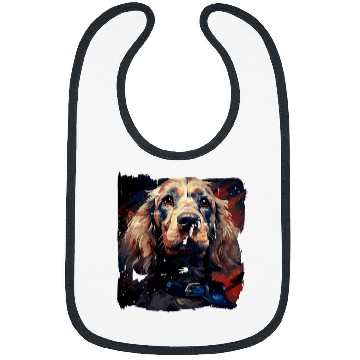 Discover Patriotic Spaniel Marching Band Usa Flag Bibs