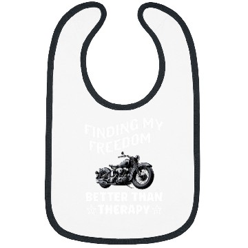 Discover Motorcycle Biker finding my freedom better than therapy ride Bibs