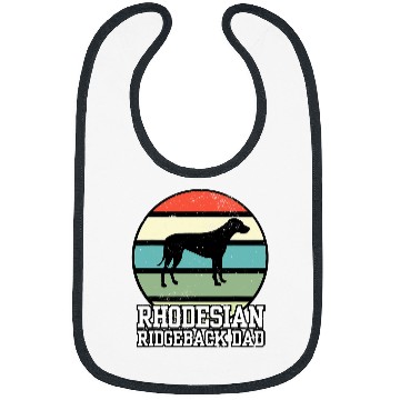 Discover Rhodesian Ridgeback Dad I Retro Rhodesian Ridgeback Bibs