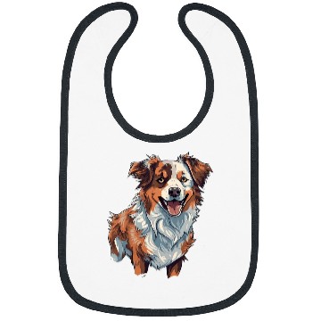 Discover Pawsome Pals Australian Shepherd Cartoon Bibs