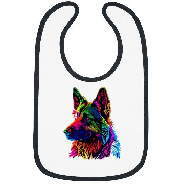 Discover Rainbow German Shepherd Designer Bibs