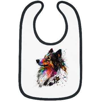 Discover Outer Space Shetland Sheepdog on Galaxy Astronaut Sheltie Bibs