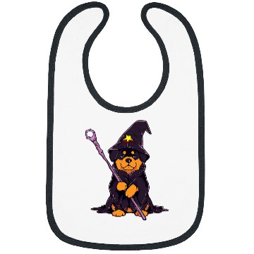Discover Rottweiler Wizard Funny Dog Magic 1 Bibs