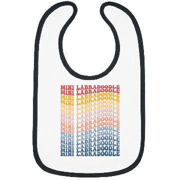 Discover Mini Labradoodle Groovy Retro Bibs