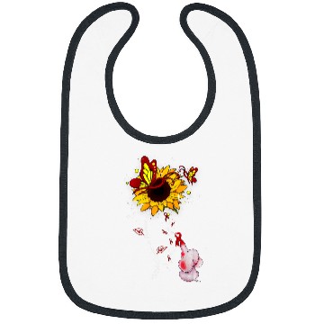 Discover Multiple Myeloma Awareness Sunflower Elephant Men Womens Bibs