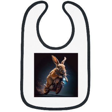 Discover Rabbit Riding Motorcycle Easter Bunny Easter Funny Biker Bike Bibs