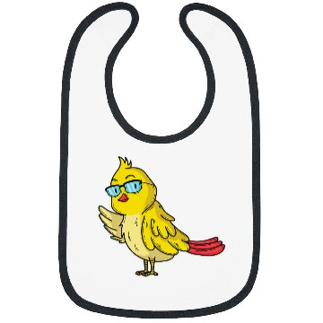 Discover Nerdy Bird with Glasses Bibs