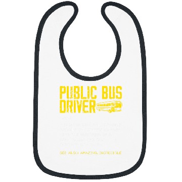 Discover School Bus Driver Job Profession Transport Driving 6 Bibs