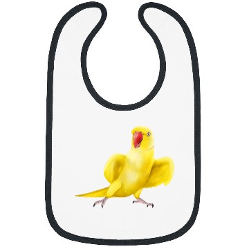 Discover Yellow Indian Ringneck Parrot bird Bibs