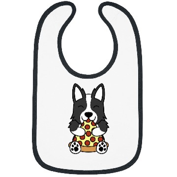 Discover Pizza Border Collie Dog Bibs