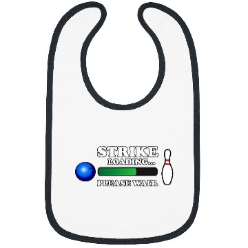 Discover Strike Loading Please Wait Bowling Player Bowler Graphic Bibs