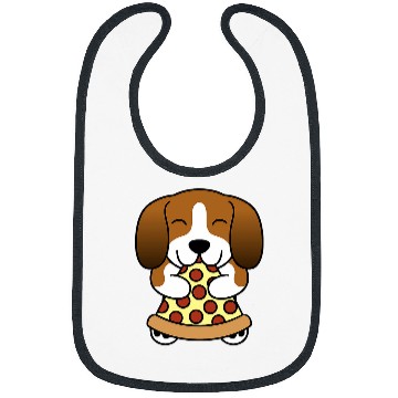 Discover Pizza Basset Hound Dog Bibs
