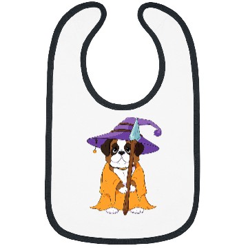 Discover Saint Bernard Wizard Funny Dog Magic Bibs