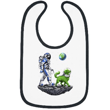 Discover Space Astronaut Walking Alien Dog Planet Earth Bibs