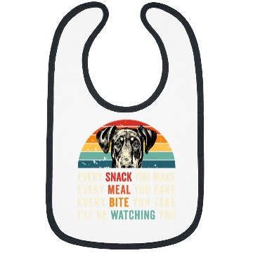 Discover Retro Every snack you make Every meal you bake Dog Mom Dad 7 Bibs