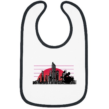 Discover Motorcycle Evolution vintages 80s Retro Biker Motorcyclist 22 Bibs