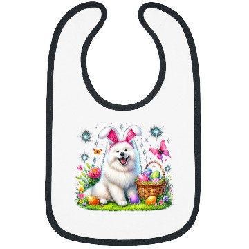 Discover Samoyed dog Easter egg basket tee adorable combo Bibs
