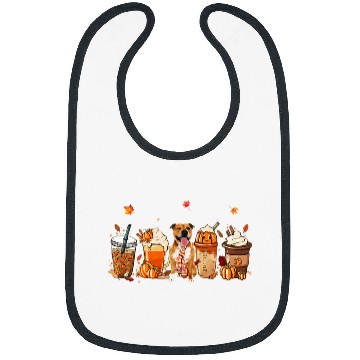 Discover Pitbull Coffee Drink Pumpkin Spice Latte Autumn Fall Vibes Bibs