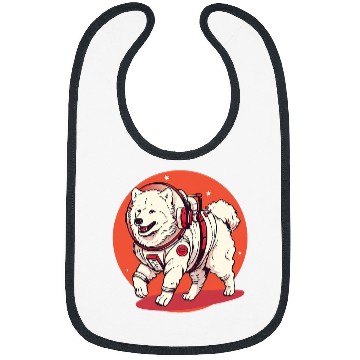 Discover Samoyed Mars Funny Dog Astronaut Bibs
