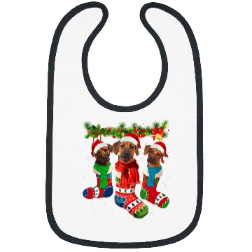 Discover Rhodesian Ridgeback In Christmas Socks Bibs