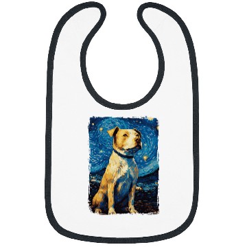 Discover Pitbull Dog Starry Night Bibs