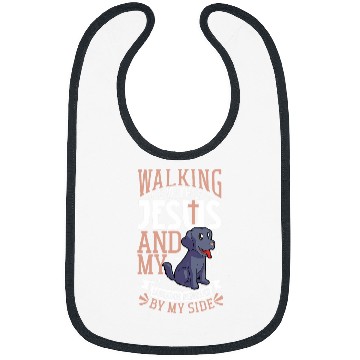 Discover Jesus and dog Labrador Retriever Bibs