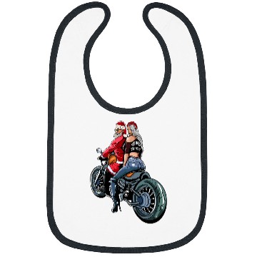 Discover Santa And Mrs Claus Motorcycle Gift Christmas Biker 21 Bibs