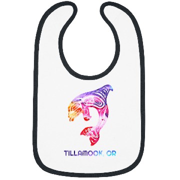 Discover Tillamook Oregon Native American Orca Killer Whale Bibs