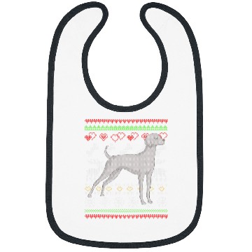 Discover Weimaraner Dog Santa Claus Ugly Christmas Pattern 1 Bibs
